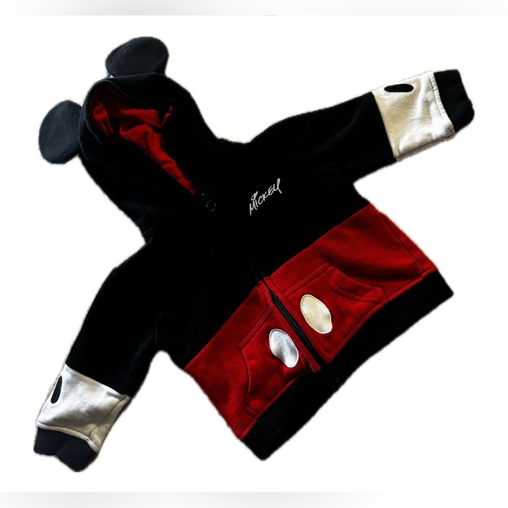 Disney Black and Red Zip-Up Jacket